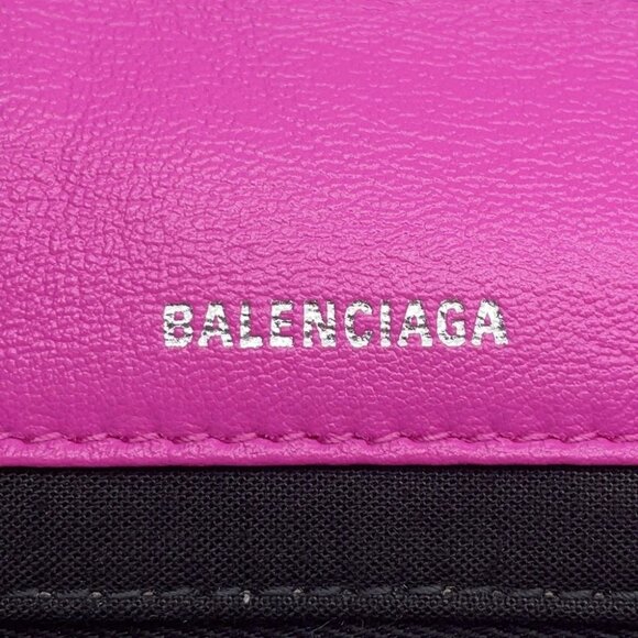 BALENCIAGA Monaco Quilted Chainshoulder Bag Fabric Pink 7816722 - Picture 12 of 14